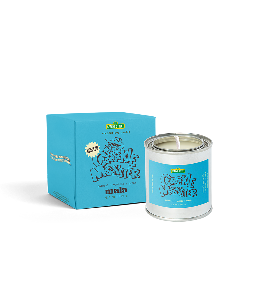 Sesame Street x Mala: Cookie Monster | Oatmeal + Vanilla + Cream - Cotton Wick - 6.8oz Limited Edition