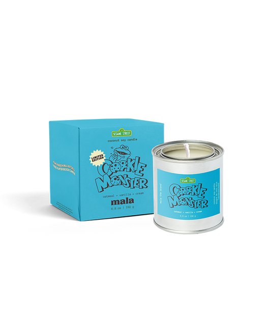 Sesame Street x Mala: Cookie Monster | Oatmeal + Vanilla + Cream - Cotton Wick - 6.8oz Limited Edition